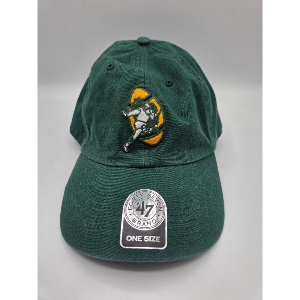 NWT Green Bay Packers '47 Brand Legacy Retro Clean Up Hat -Green